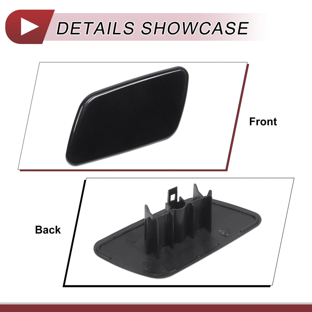 Front Left Washer Nozzle Cover Cap for Subaru Forester (2018–2021) Black