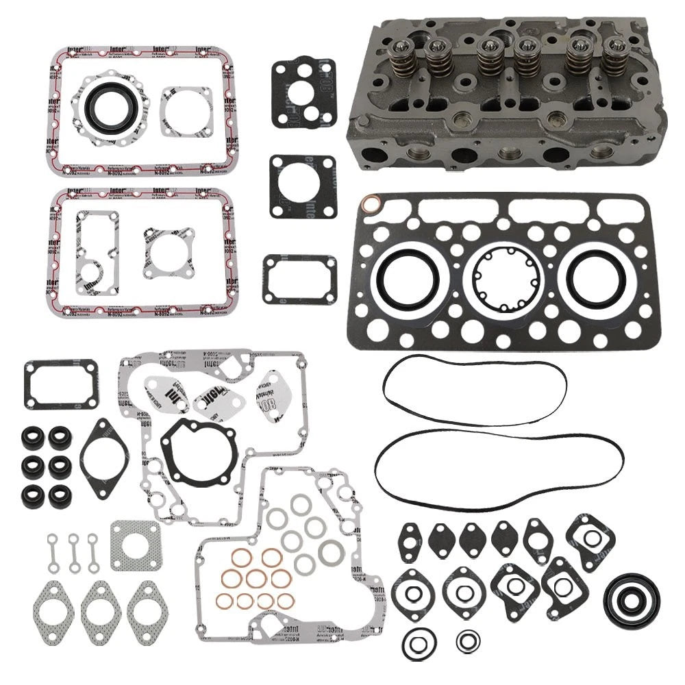 Complete Cylinder Head Assembly & Gasket Set for Kubota D750