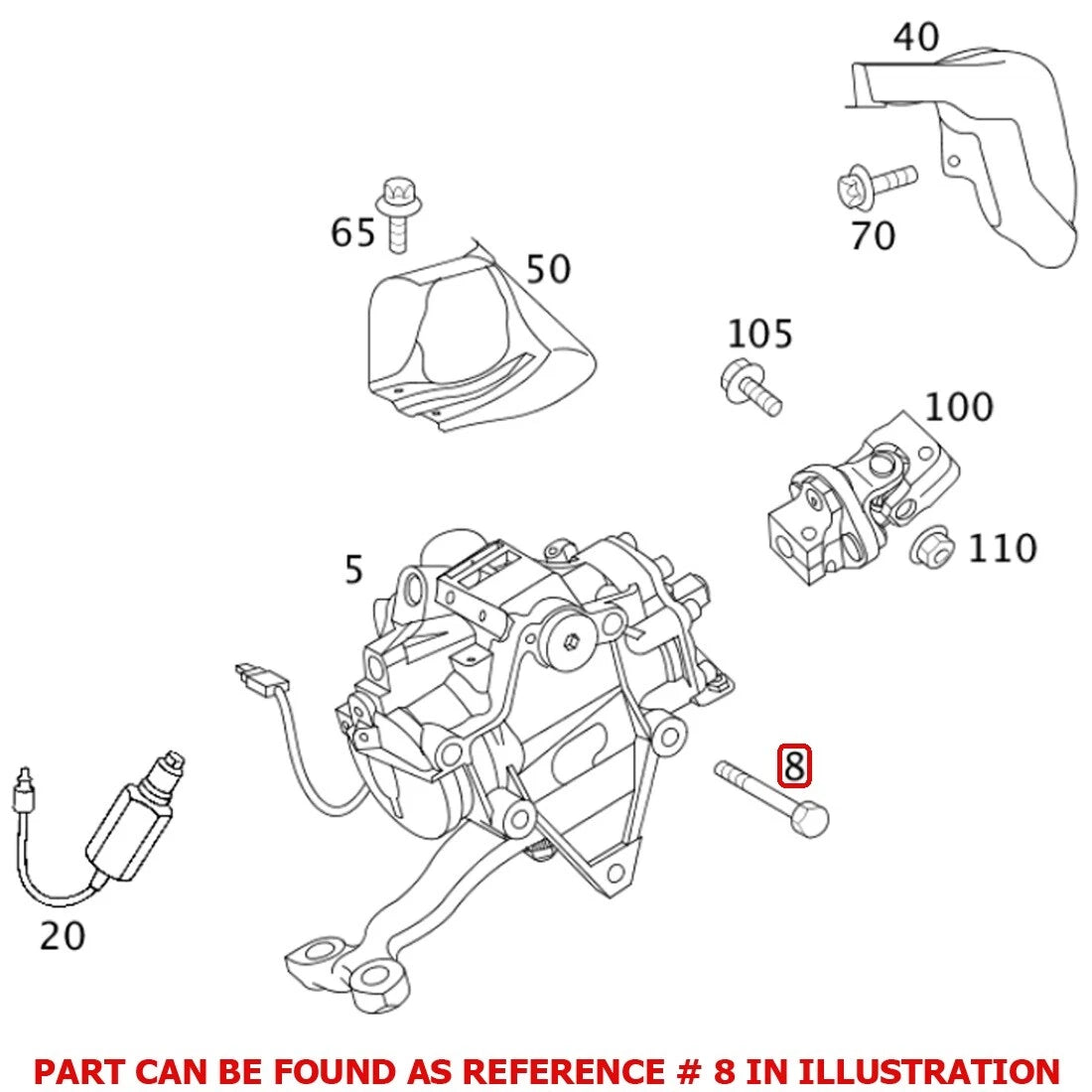 Steering Gear Box Bolt 1409906101 for Mercedes
