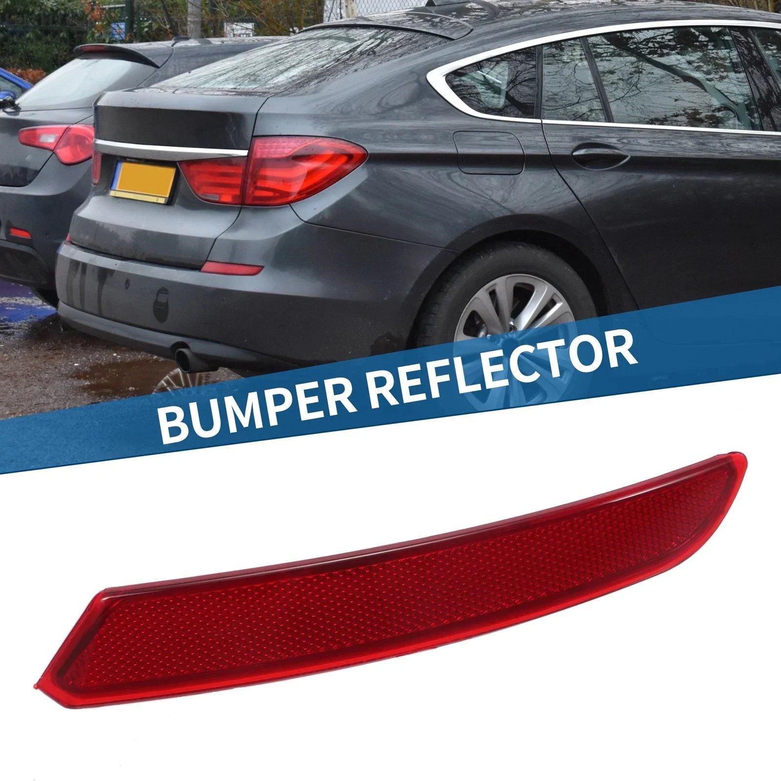 Rear Right Bumper Reflector for BMW 535i GT Red (2010-2013)