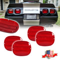 Set of 4 Red Rear Tail Light Lamp Lenses for Chevy Corvette C4 (1990–1996)