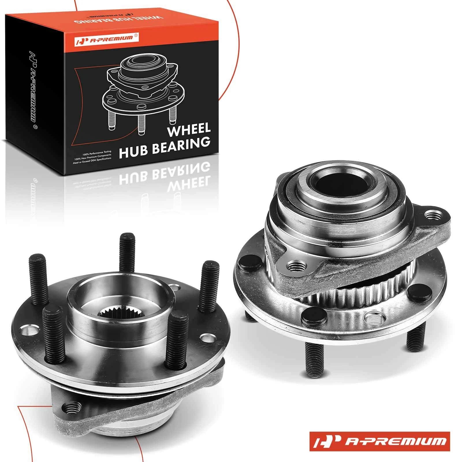2X Front Wheel Hub & Bearing Assembly for Chevy Blazer S10 (1995–2005)