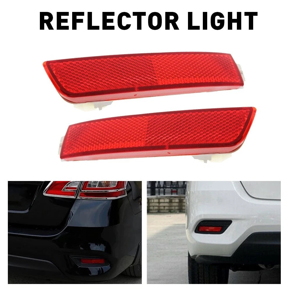 2X Bumper Reflector Set for Nissan Sentra (2013–2018) Rear Left & Right