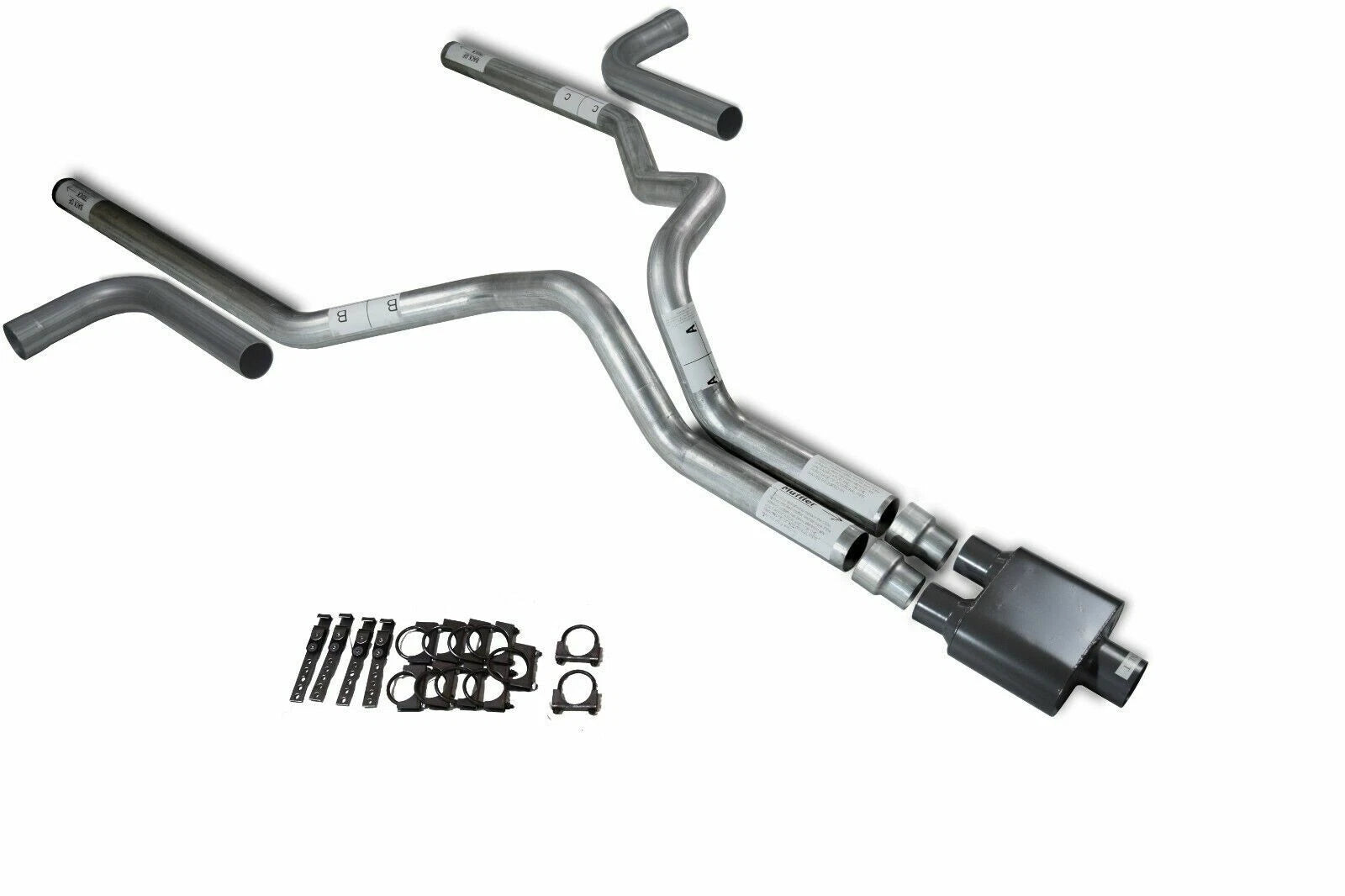 3" Dual Exhaust Kit for Ford F150 (2021–2025) 1 Chamber Muffler Side Exit