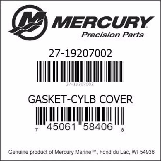 Water Cover Gasket for Mercury 6-15hp (27-19207002)