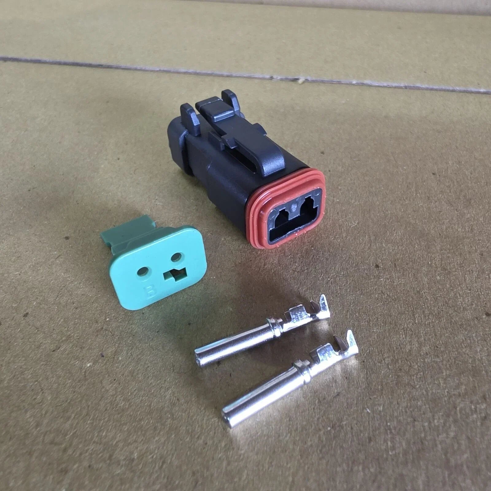 2 x Pins Wiring Harness Connector Plug Socket for Unknown Make Model