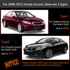 LED Headlight High Low Fog Light Bulbs for Honda Accord (2006-2012)