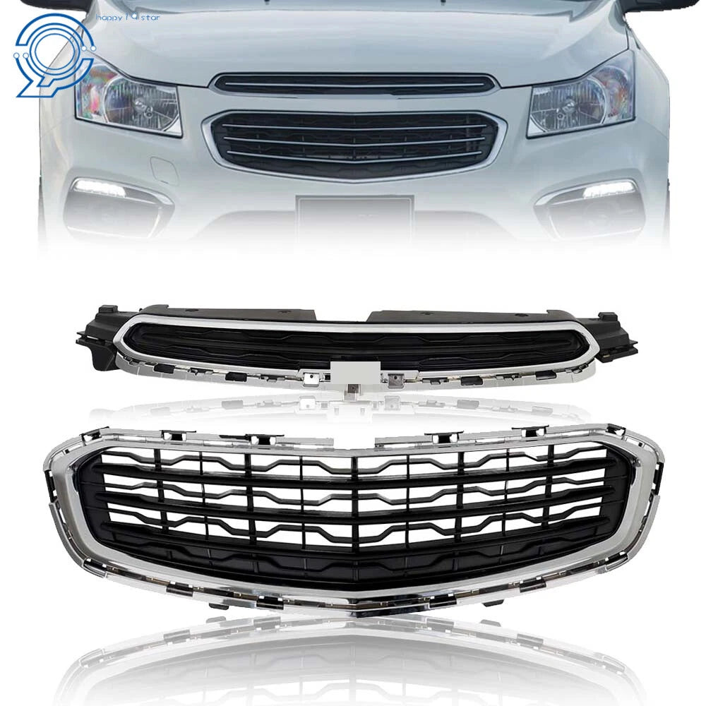 Chrome Front Upper and Lower Grille for Chevy Cruze Limited (2015–2016)