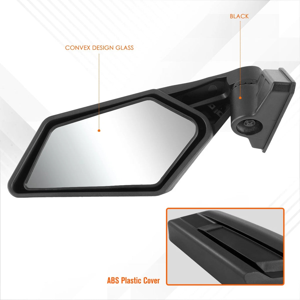 2Pcs Convex Rear View Side Mirrors for Can-Am Maverick X3 (2017–2023)