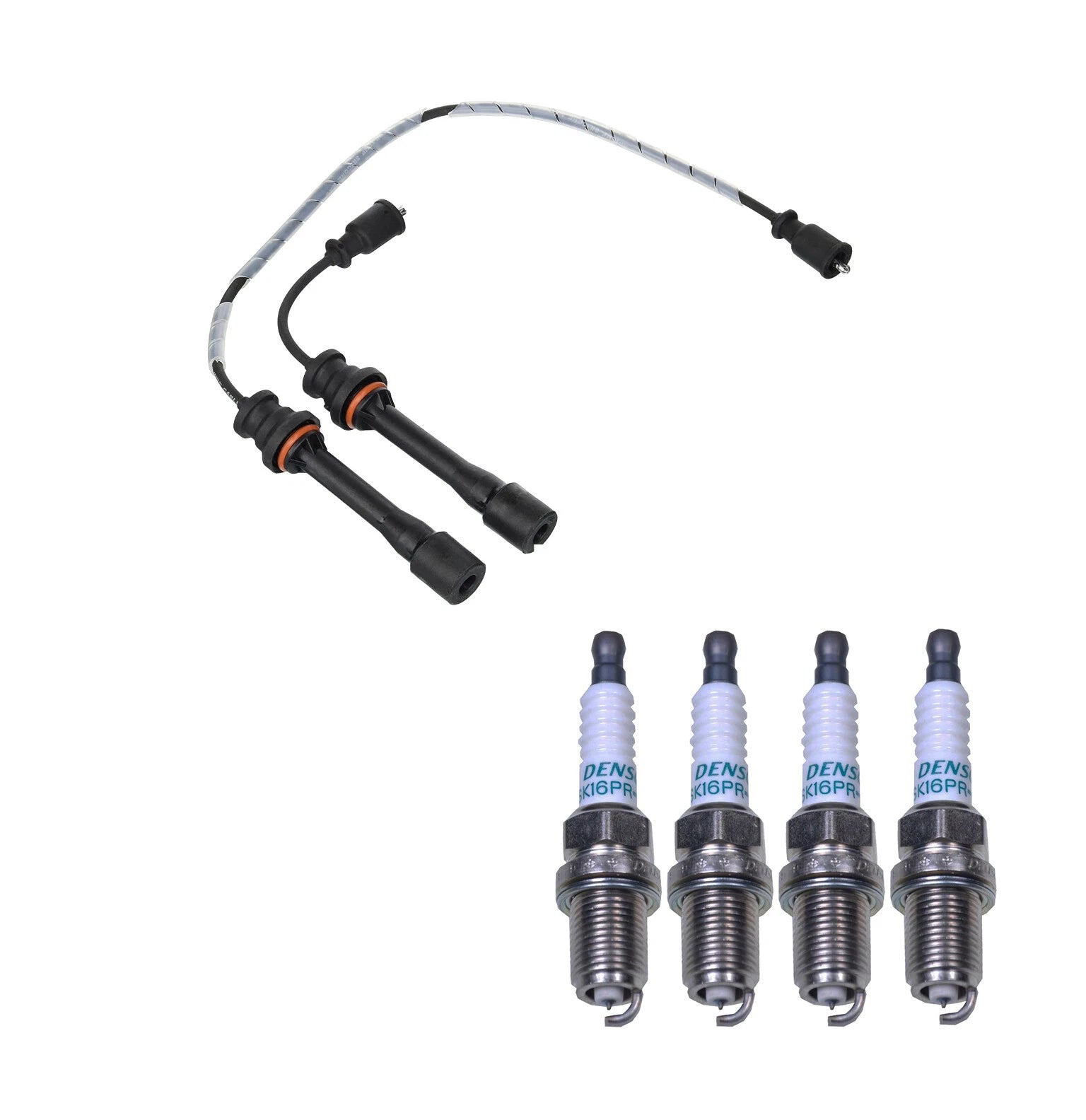 Denso 5mm Wire Set & 4 Iridium Spark Plugs Kit for Mazda 1.8 L4