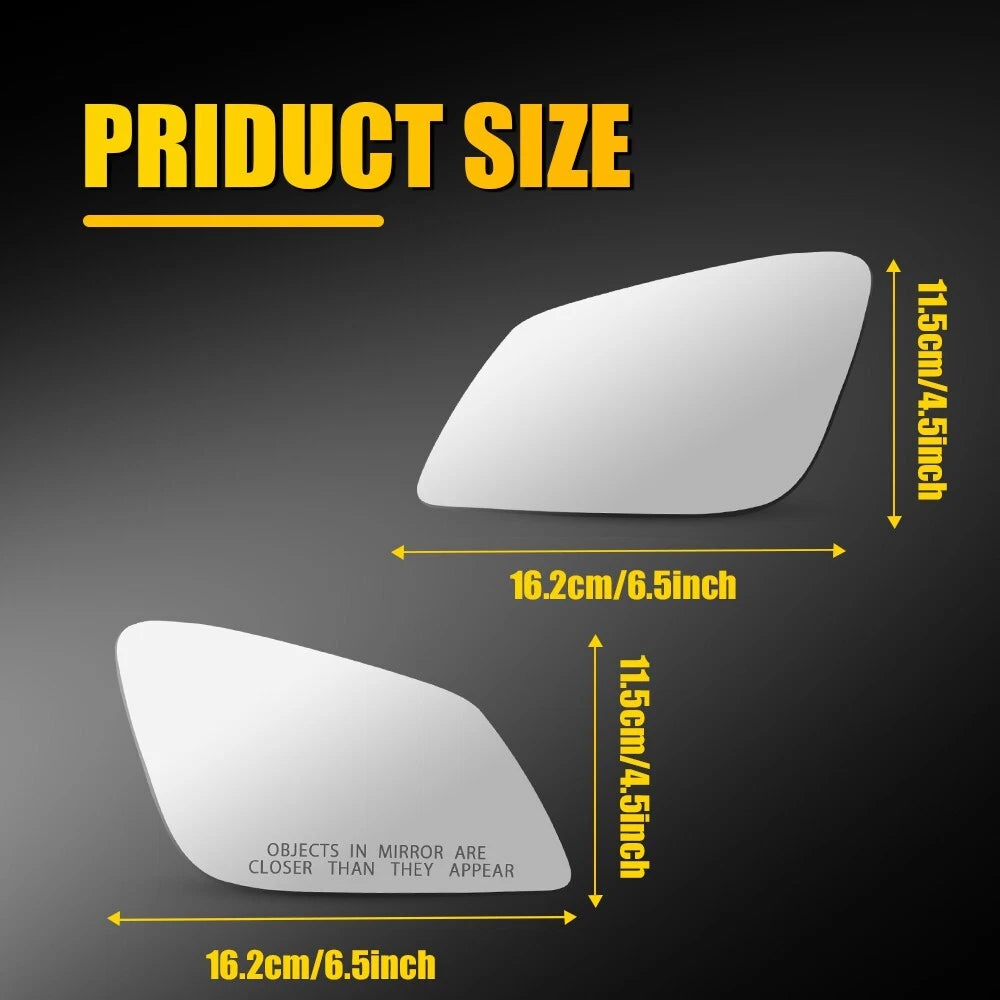 Set of 2 Side Mirror Glass for BMW 528 535 550 (2010–2016)
