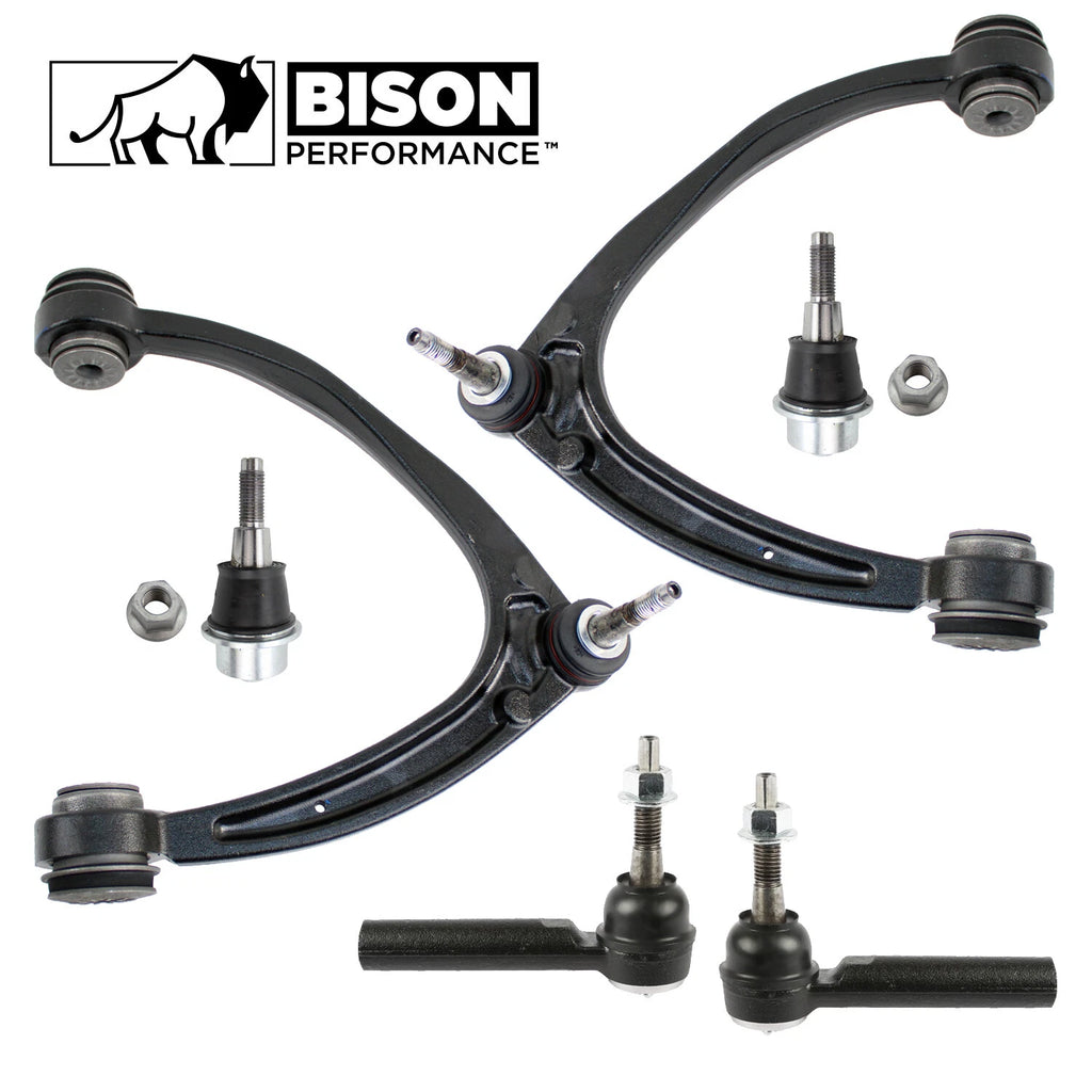 6pc Front Upper Control Arm Outer Tie Rod End Kit for Chevy GMC
