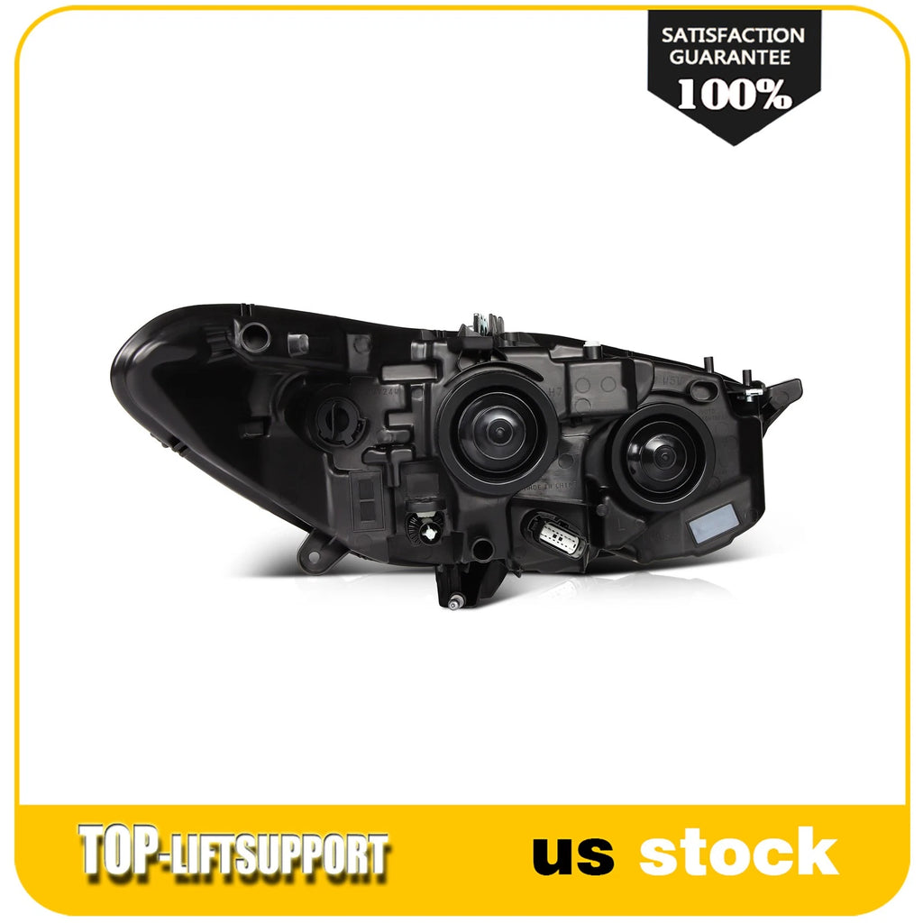 Driver Side Headlight Assembly for Ford Fusion (2013–2016) Black Amber Projector