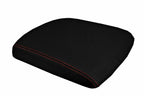 Console Lid Armrest Cover for Dodge Ram (2009–2016) Carbon Fiber Red Stitch