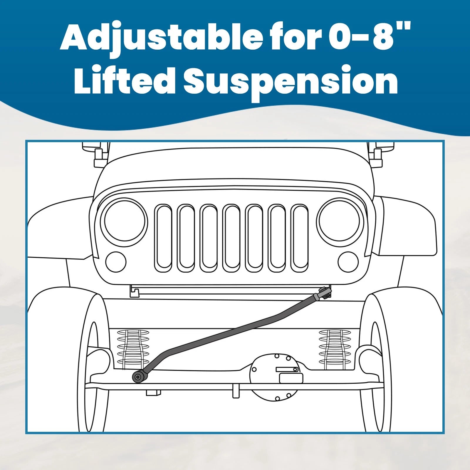 Adjustable Forged Track Bar for Ford F250 F350 (2005–2016) 0-8" Lift