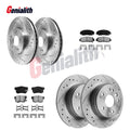 Set of 4 Drilled Rotors & Ceramic Brake Pads for Acura TL (2004–2008)