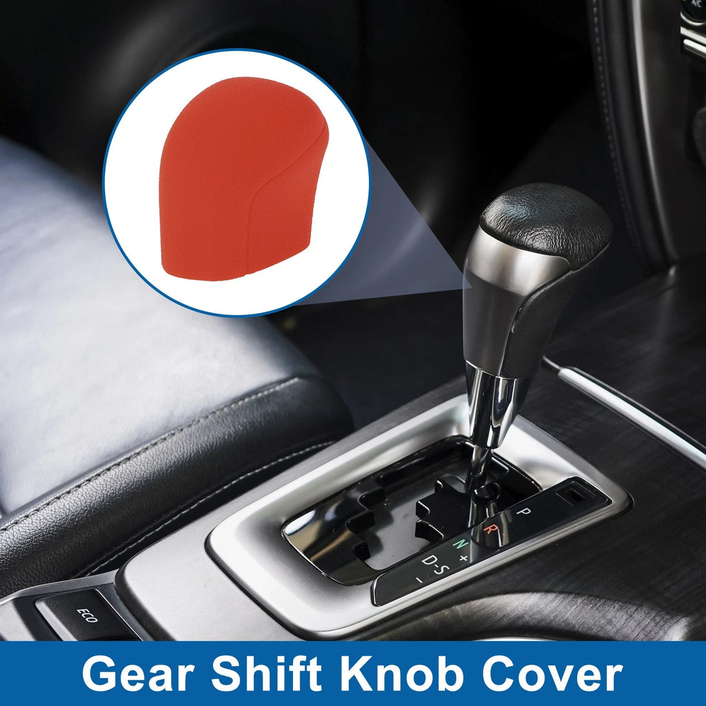 1 Pc Gear Shift Knob Cover Red Silicone for Toyota Camry (2018–2024)