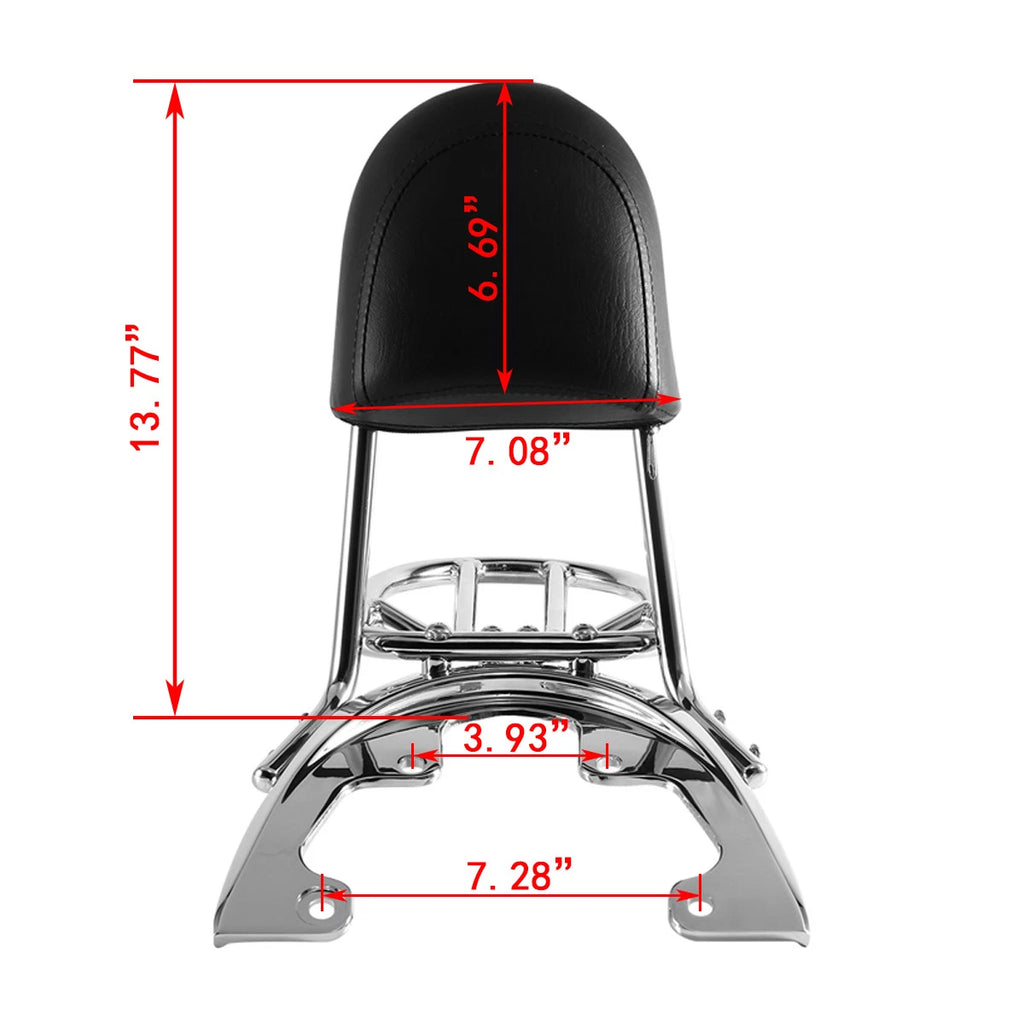 Sissy Bar Backrest Luggage Baseplate for Harley V Rod VRSCAW VRSCX (2007–2011)
