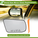 Set of 1 Right Passenger Side Mirror Glass for Nissan Altima (2007–2013) No. 96301JB15E
