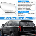 Right Side Heated Mirror Glass for Chevy Suburban Tahoe (2015–2020) 22976560
