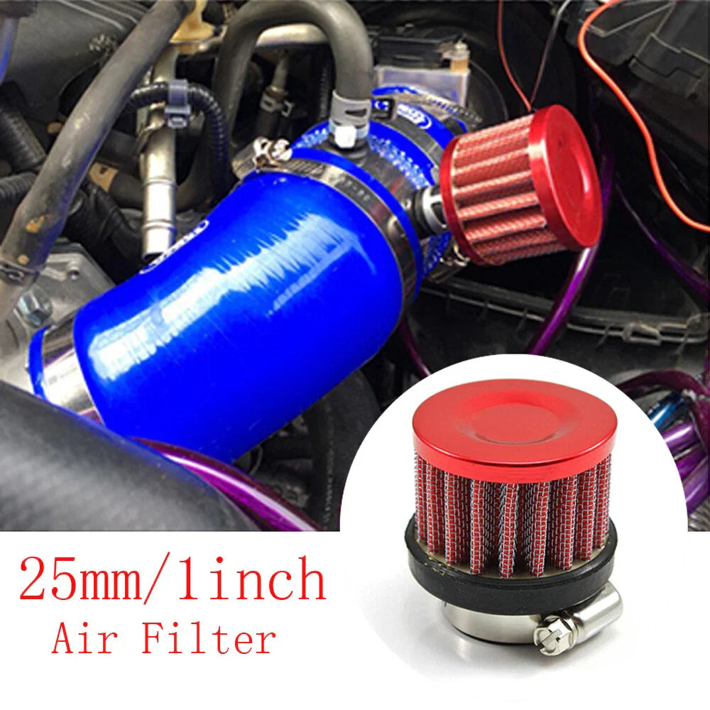 Mini Red Air Filter Inlet / 25mm / Air Filter Inlet for Car, Truck, Motorcycle