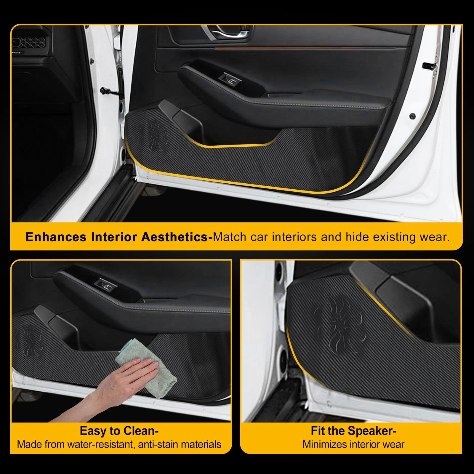 Car Door Anti Kick Pad Sticker Scratch Protector for Honda Accord (2023–2025)