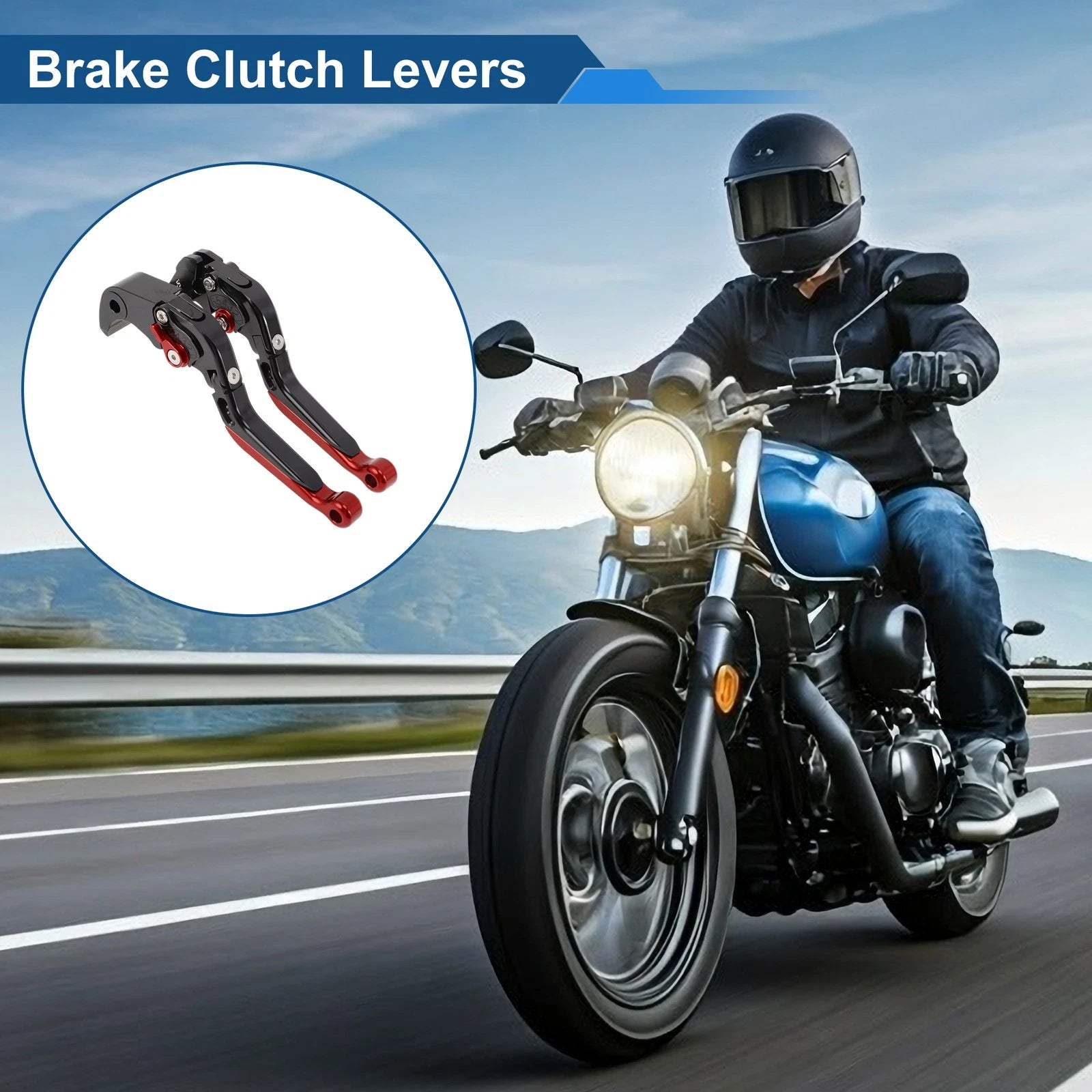 Brake Clutch Levers for Suzuki GSX-S1000/F/S/ABS (2015–2020) Black Red
