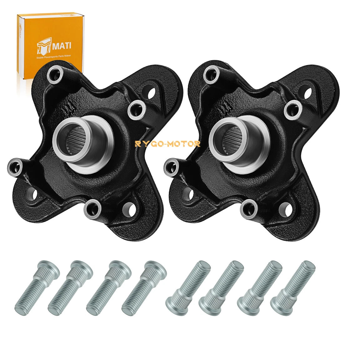 2X Front/Rear Wheel Hubs for Polaris RZR S 900 (2015–2025) RZR 4 900 (2015–2018)