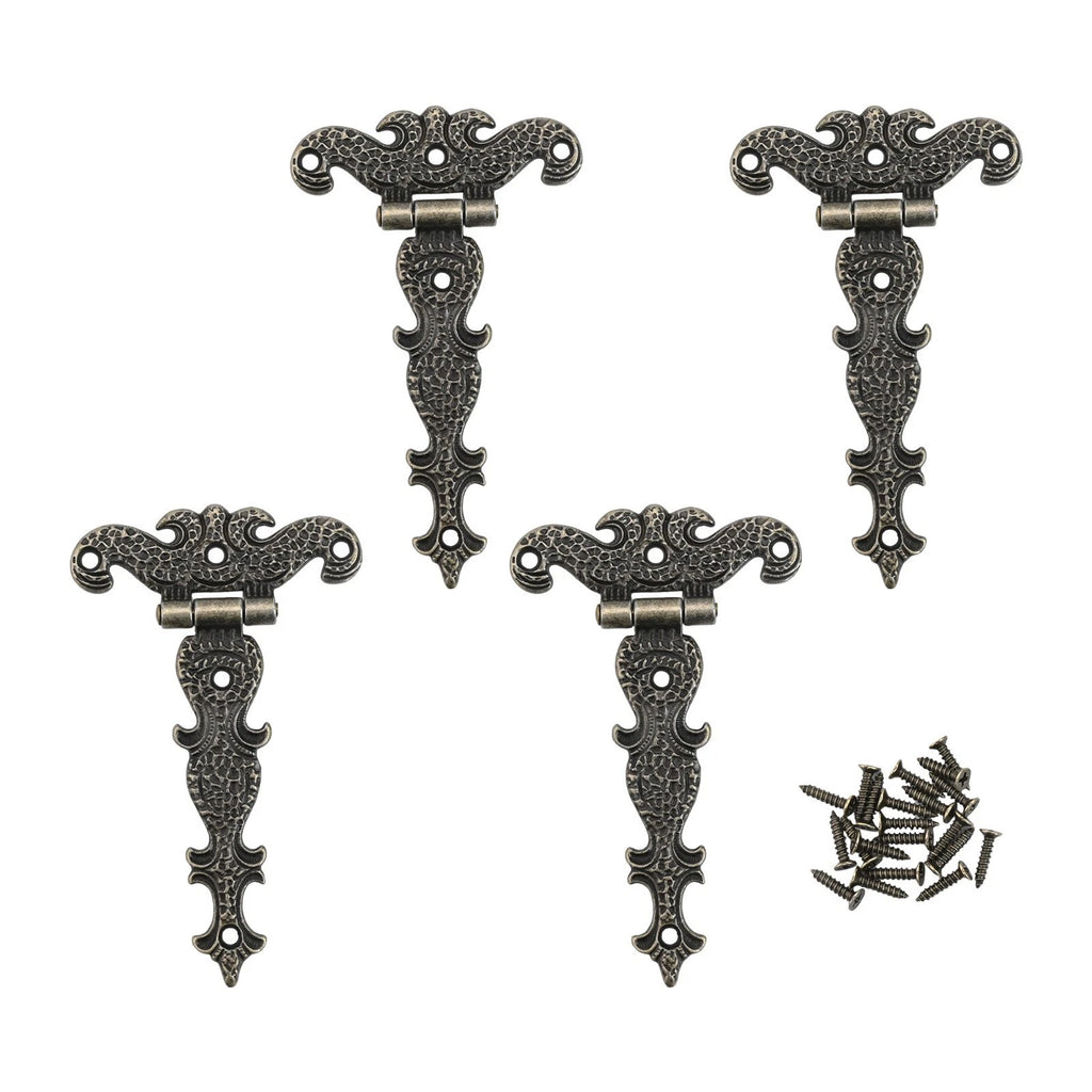 Set of 4 Zinc Alloy Antique T Hinges for Various Applications