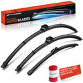 Set of 3 Windshield Wiper Blades for BMW X3 (2007–2017)
