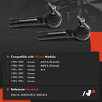2X Front Outer Tie Rod Ends for Nissan Axxess (1990-1994)