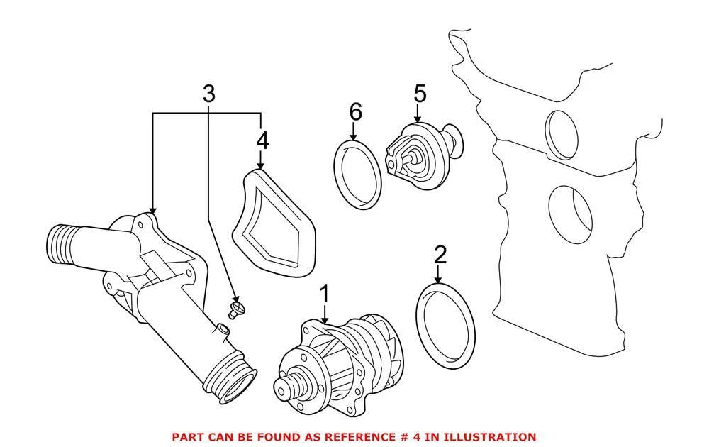 Thermostat Housing Gasket for BMW E34 525i E36 323 325 328 Z3 E39 (1990–2002)
