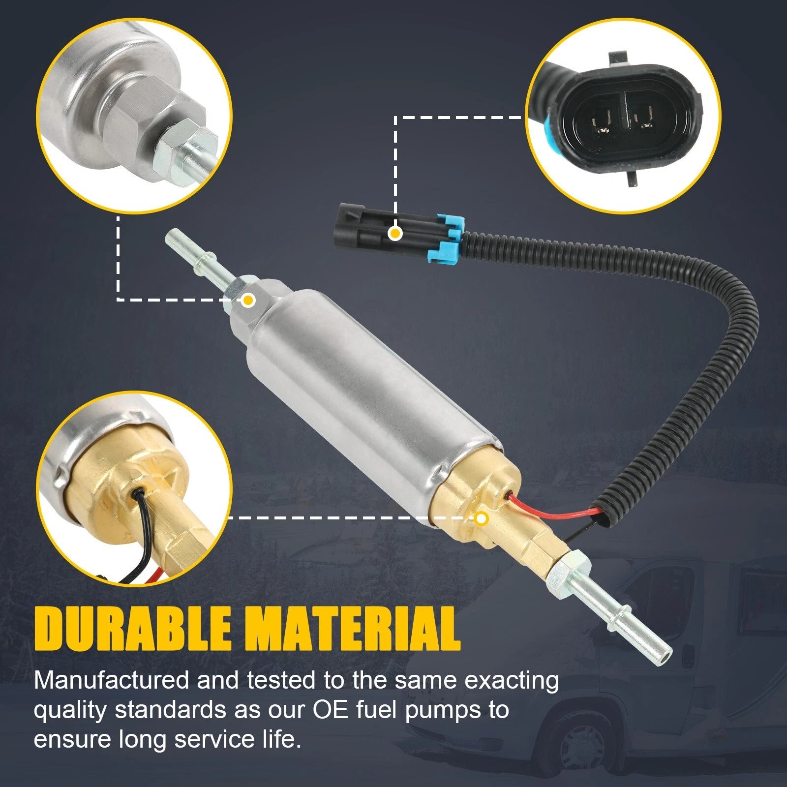 Fuel Pump for Cummins Onan Generator HGJAA HGJAD (12V)