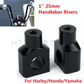 1" Black Motorcycle Handlebar Risers for Harley Davidson Sportster, Softail (US)