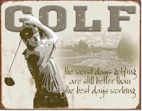 Vintage Replica Tin Metal Sign for Golf Cart (1585)