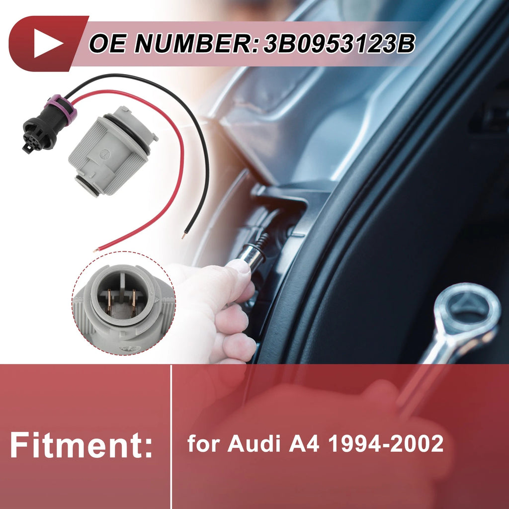 Set of 1 Front Indicator Light Socket Wiring for Audi A4 (1994–2002) No.3B0953123B