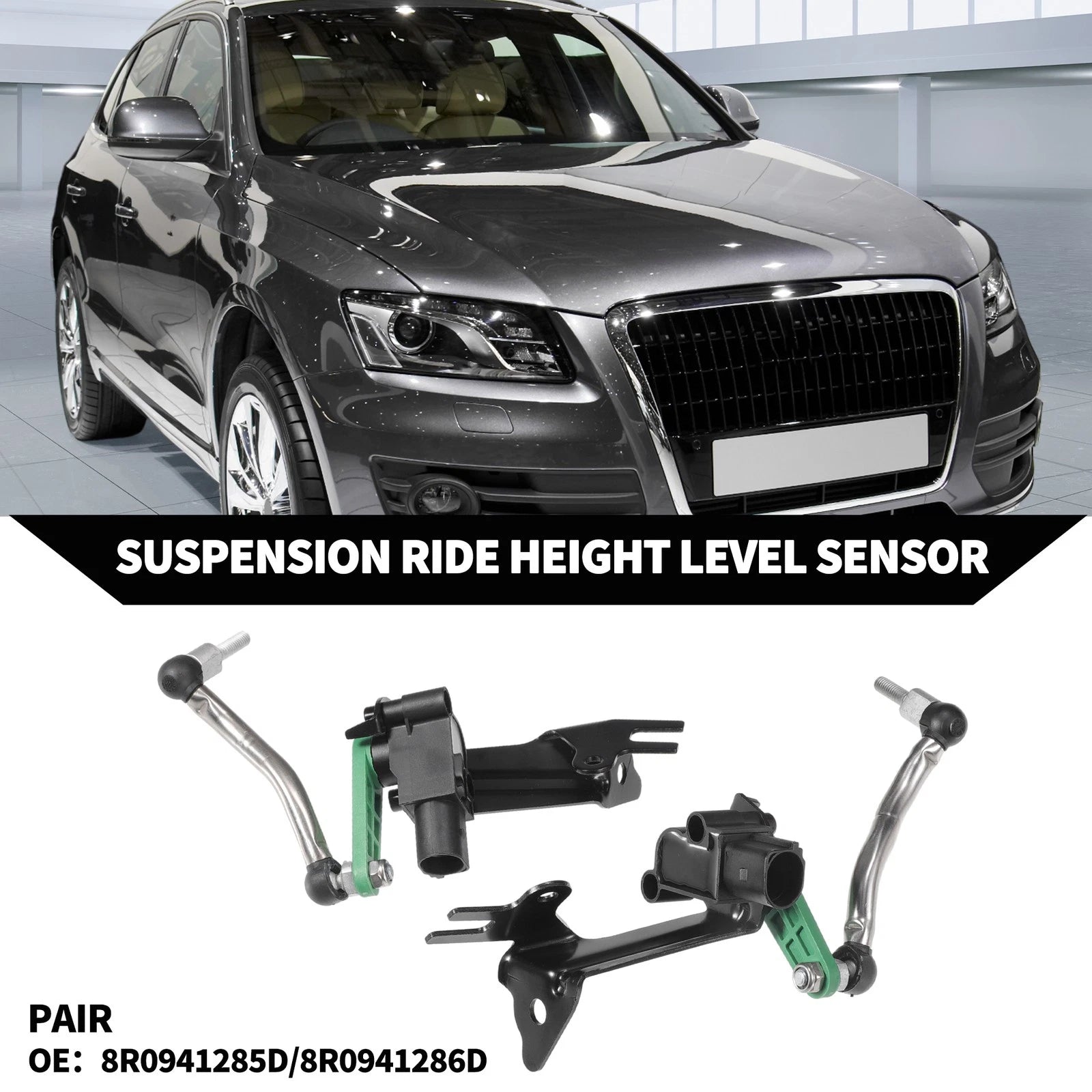 Set of 2 Suspension Ride Height Level Sensors for Audi Q5 (2009–2017)