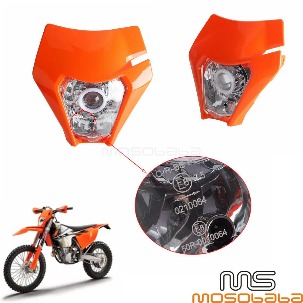E8 Emark LED Headlight Mask for EXC 300 450 500 Rally Replica Adventure R (90)