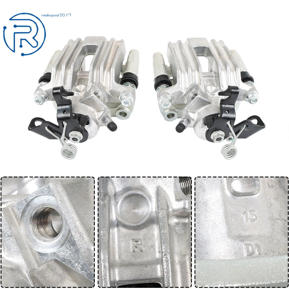 Set of 2 Rear Brake Calipers for Volkswagen Audi (2000-2010)