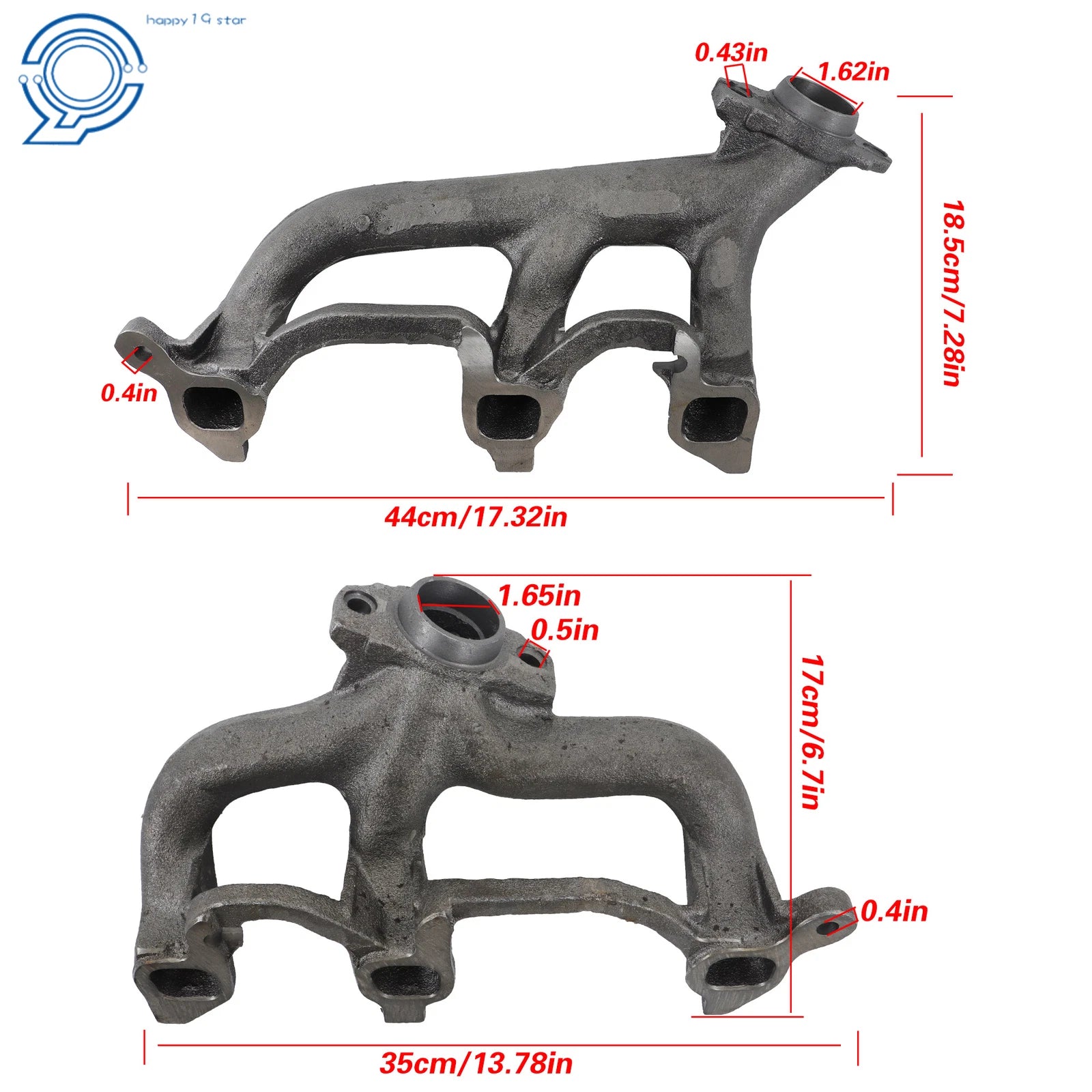 2X Exhaust Manifold & Gasket for Jeep Wrangler Grand Cherokee (TJ)