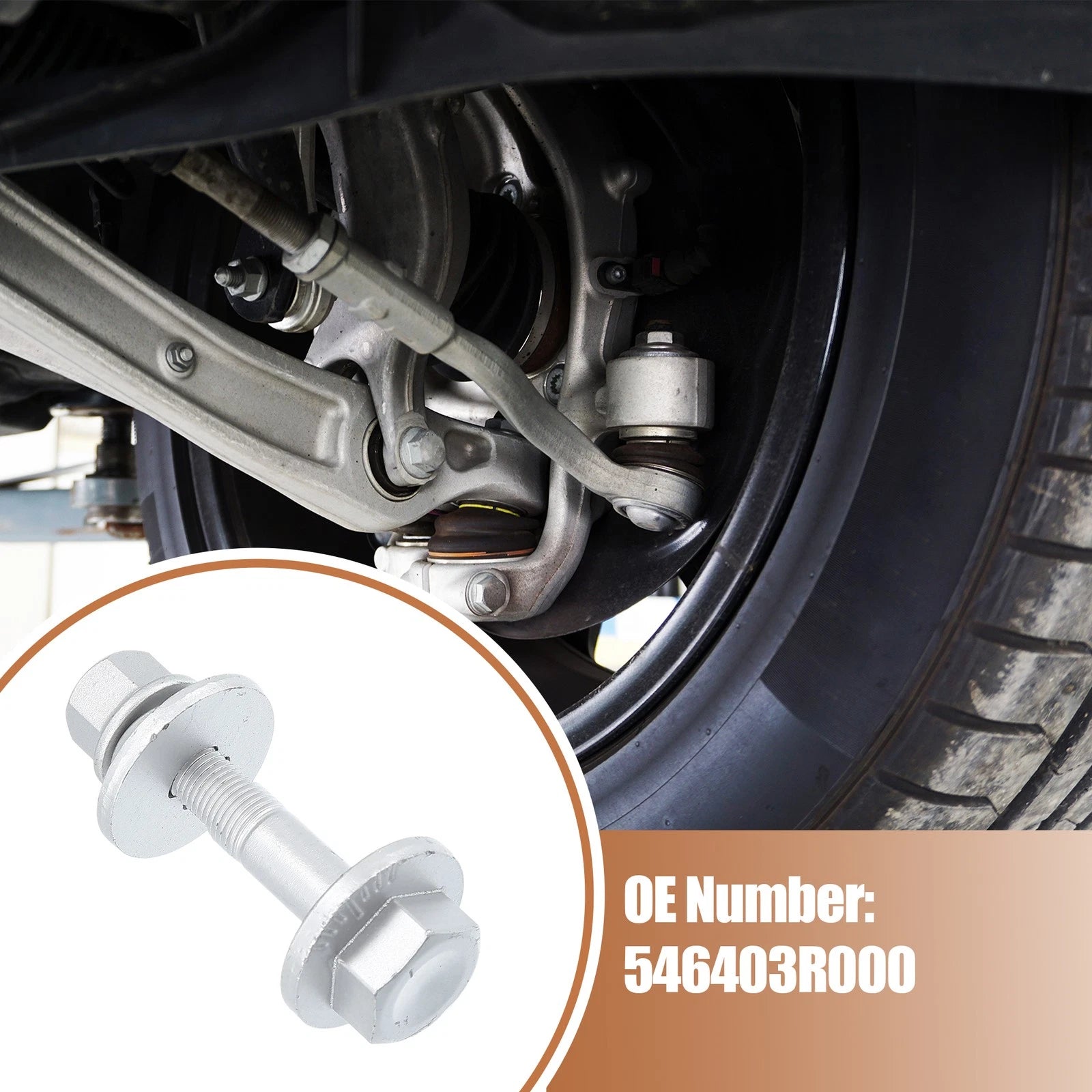 2X Eccentric Alignment Camber Bolt for Hyundai Kia (2011–2016) No. 546403R000
