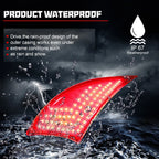 2X Red Lens LED Bumper Reflector Signal Brake Light for Lexus IS250 IS350 (2014–2023)