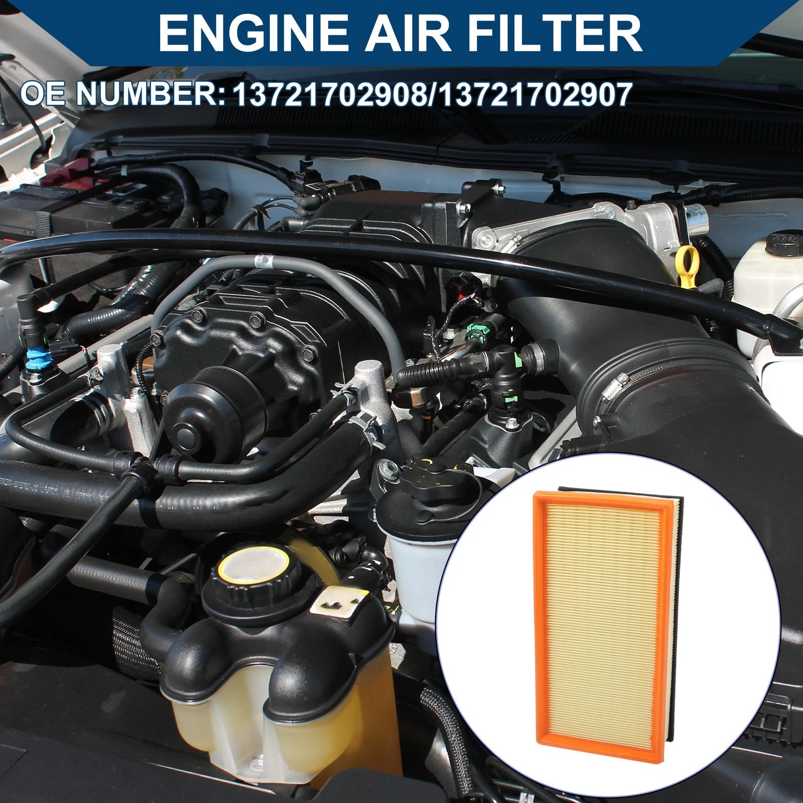 Car Engine Air Filter No. 13721702908 for BMW X5 3.0i (2001–2006)