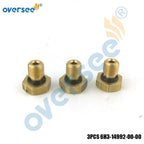 3Pcs Screw Drain for Yamaha Outboard 40-90HP (2T) (6H3-14992-00-00)