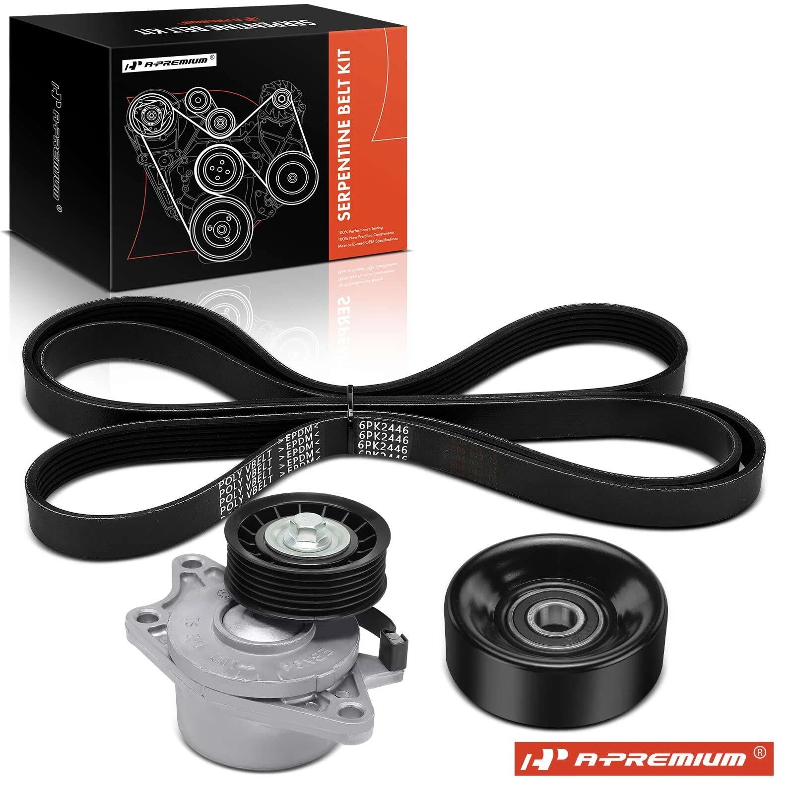 3X Serpentine Belt Drive Component Kit for Ford Freestar Mercury (2004–2007)