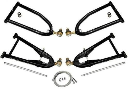 Set of 2 Lonestar LSR DC-4 +3" A-Arms & Streamline Brake Lines for Honda TRX250R (1986–1989)