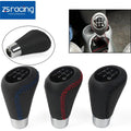 Black Leather 5 Speed Manual Gear Shift Knob