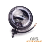 Retro Round LED Headlight w/DRL for Honda Harley BMW Chopper