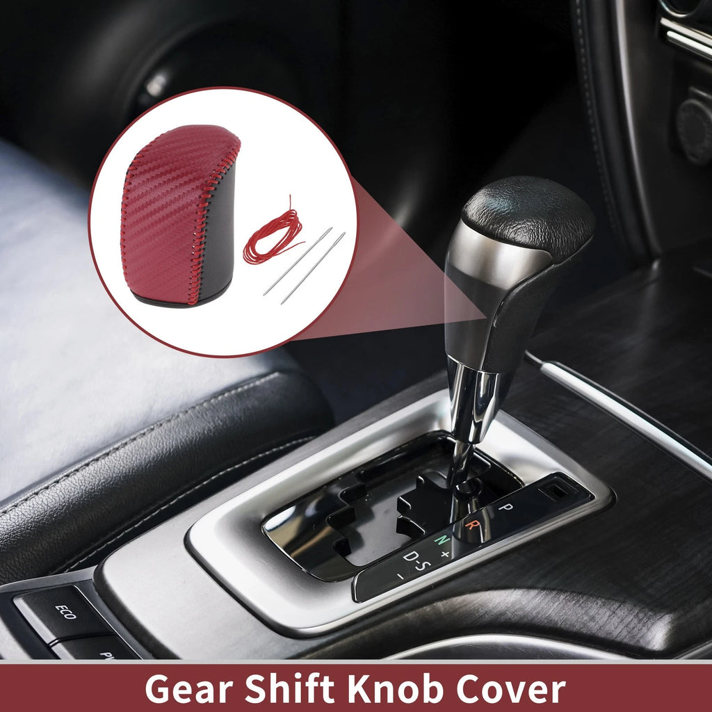 1 Pc Gear Shift Knob Cover for Dodge Journey (2011–2020) Black Red