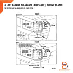 Left Side Repeater Light Lamp Chrome Rim for Toyota Hilux LN60 LN65 (2015-2020)